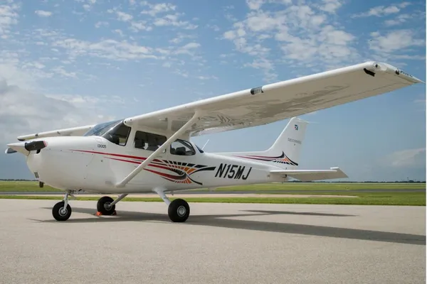Cessna 172 aircraft on the runway